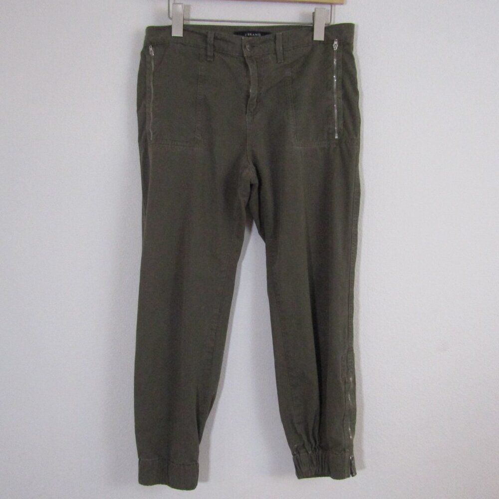 J Brand Women's Tavi Joggers 28 Green Utility Casual Pants Streetwear Sporty